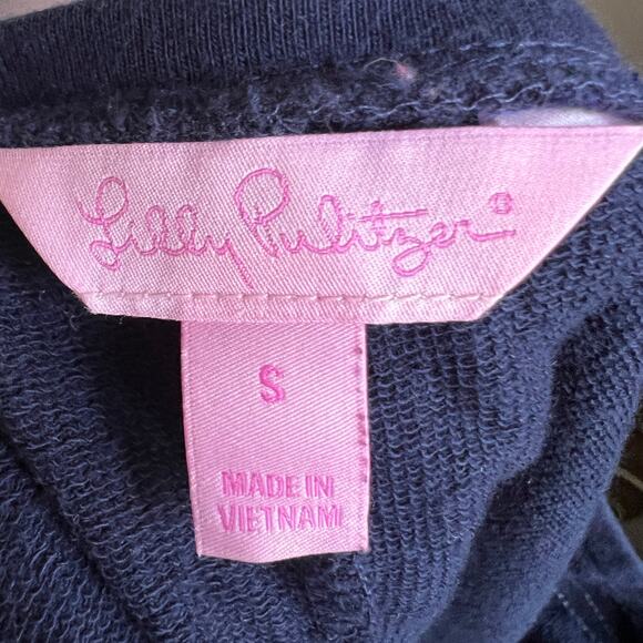 Lilly Pulitzer Blue Embroidered Dress Preppy Minimalist Classic Small - Picture 4 of 8